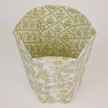 Load image into Gallery viewer, Waste Paper Basket | Blockprinted Buttercream