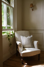 Load image into Gallery viewer, Stripe Linen Cushion - Slate Blue Stripe