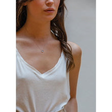 Load image into Gallery viewer, November Fine Cord Birthstone Necklace | Blue Topaz