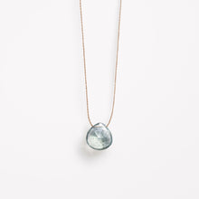 Load image into Gallery viewer, March Fine Cord Birthstone Necklace | Aquamarine