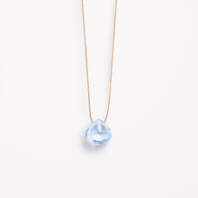 Load image into Gallery viewer, November Fine Cord Birthstone Necklace | Blue Topaz