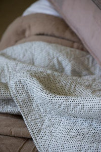 Quilted Throw | Black Dots