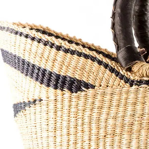 Woven Basket | Navy & Natural