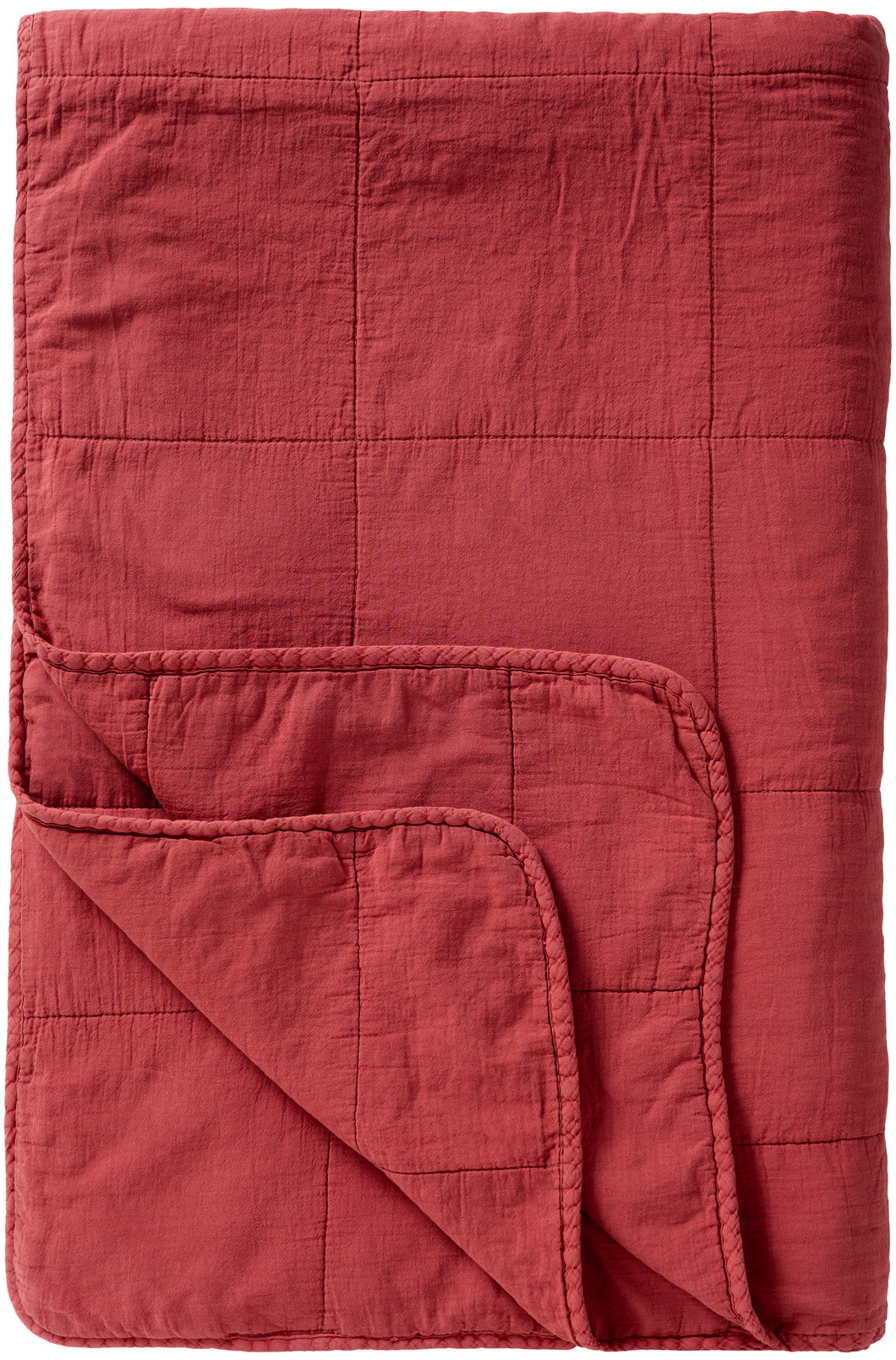 Quilted Throw | Vintage Red