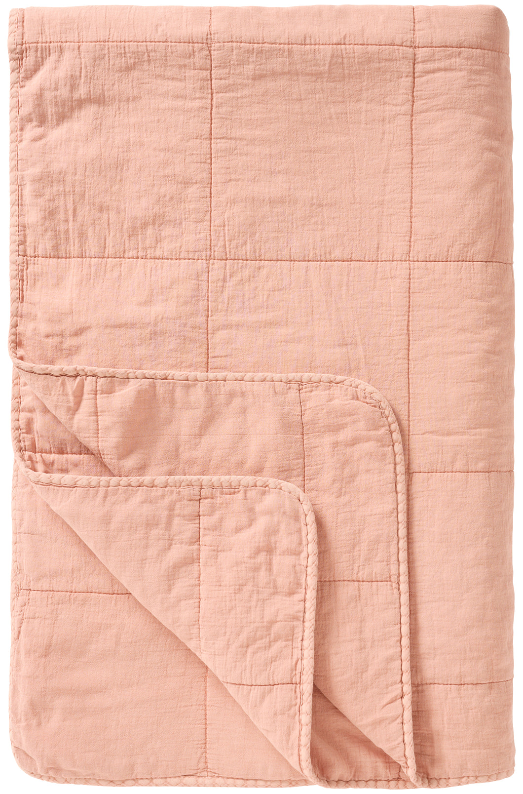 Quilted Throw | Dusky Pink