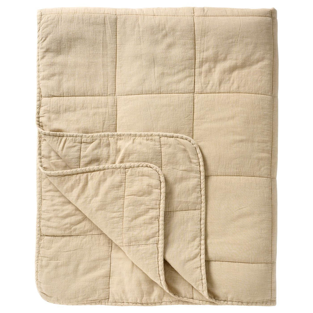 Quilted Throw | Soft Cream