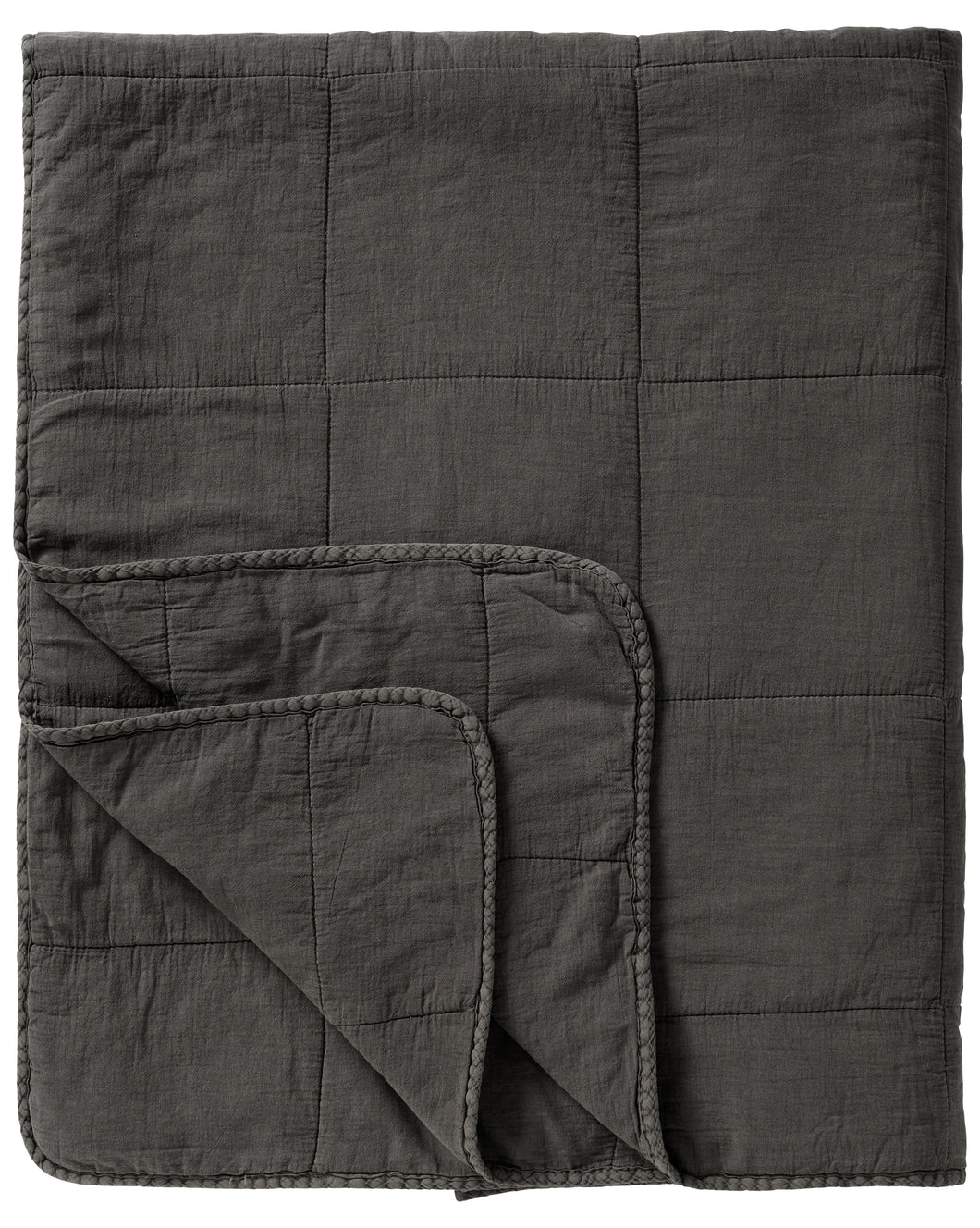 Quilted Throw | Vintage Black