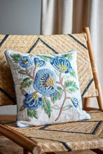 Load image into Gallery viewer, Cushion | Blue Embroidery
