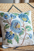 Load image into Gallery viewer, Cushion | Blue Embroidery
