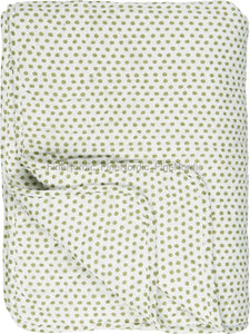 Quilted Throw | Green Dots