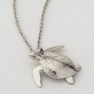 Sea Turtle Necklace | Silver