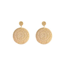 Load image into Gallery viewer, Lion Sun Earrings | Gold

