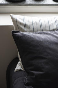 Cushion | White With Blue Stripes