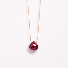 Load image into Gallery viewer, January Fine Cord Birthstone Necklace | Garnet
