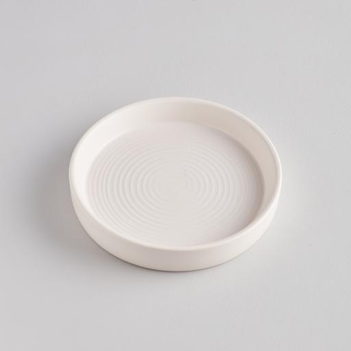Candle Plate | White Ceramic