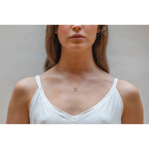 February Fine Cord Birthstone Necklace | Mint Green Amethyst