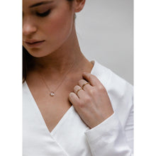 Load image into Gallery viewer, April Fine Cord Birthstone Necklace | Clear Quartz
