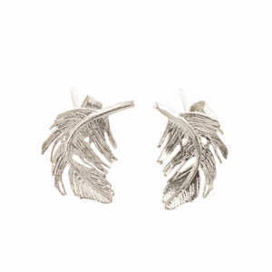Earrings | Alex Monroe Silver Feather Studs