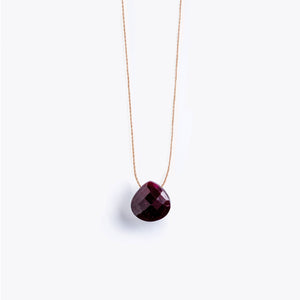 July Birthstone Fine Cord Necklace | Ruby