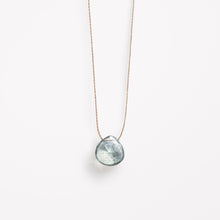 Load image into Gallery viewer, March Fine Cord Birthstone Necklace | Aquamarine
