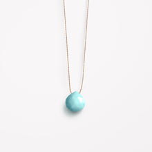 Load image into Gallery viewer, December Fine Cord Birthstone Necklace | Turquoise

