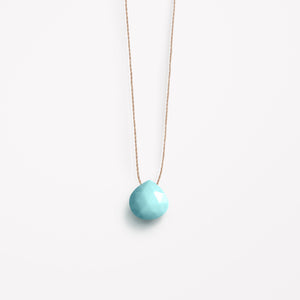 December Fine Cord Birthstone Necklace | Turquoise
