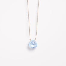 Load image into Gallery viewer, November Fine Cord Birthstone Necklace | Blue Topaz
