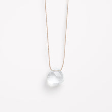 Load image into Gallery viewer, April Fine Cord Birthstone Necklace | Clear Quartz
