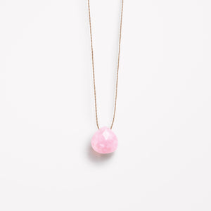 October Fine Cord Birthstone Necklace | Opal